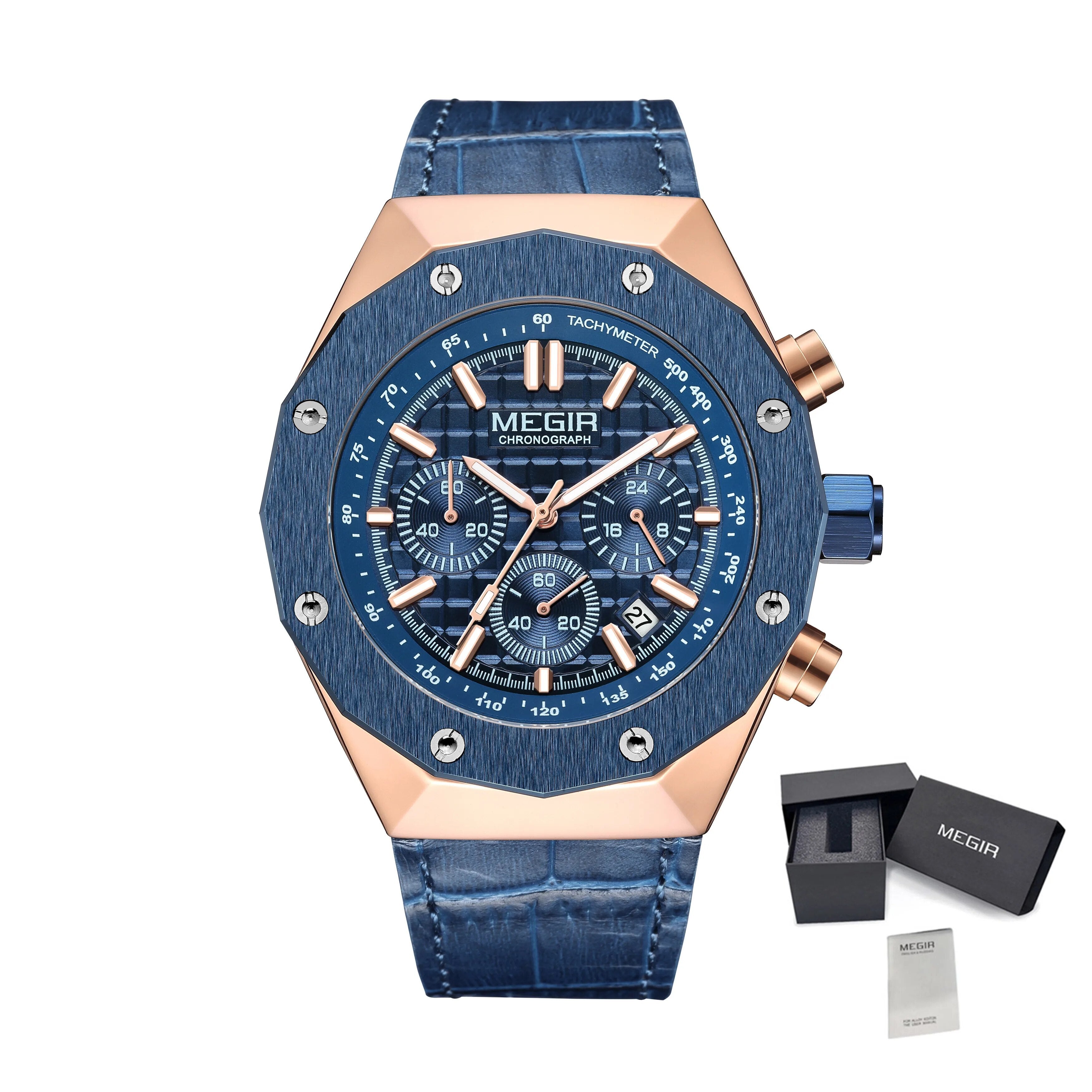 MEGIR Relogio Masculino Luxury Business Men Watches Fashion Military Watch Date Luminous Casual Quartz Wristwatch Man Clock 2213-13