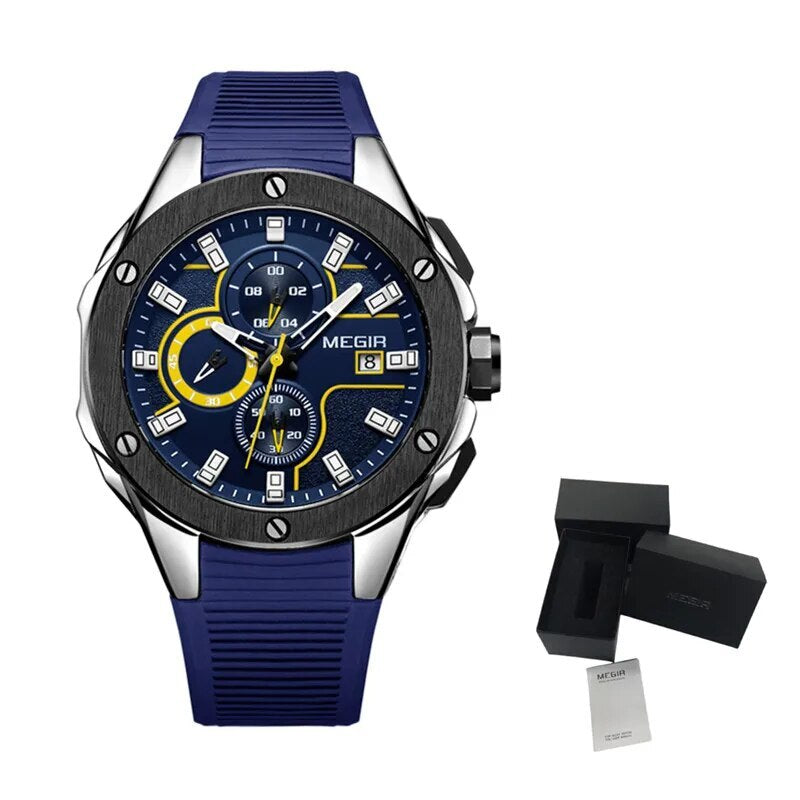 MEGIR Men Sport Military Watch Luxury Luminous Chronograph Quartz Watches Clock Calendar Waterproof Wristwatch Relogio Masculino-19