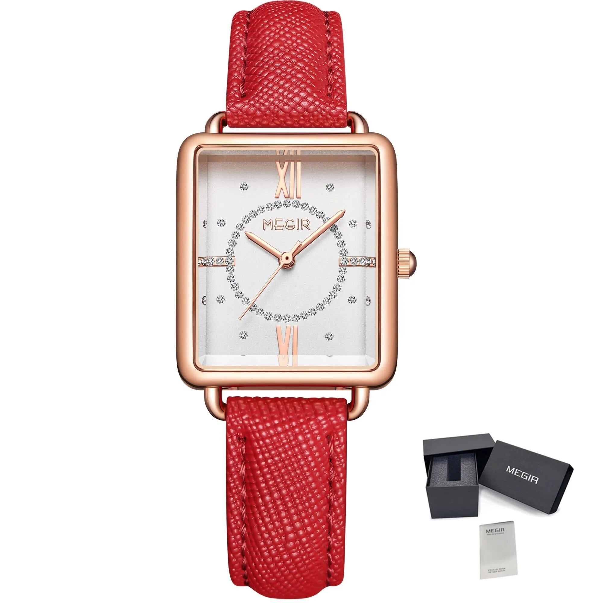 MEGIR Women Watch Luxury Fashion Leather Strap Ladies Quartz Wristwatch Casual Sport Wrist Watches Dress Clock Relogio Feminino-18