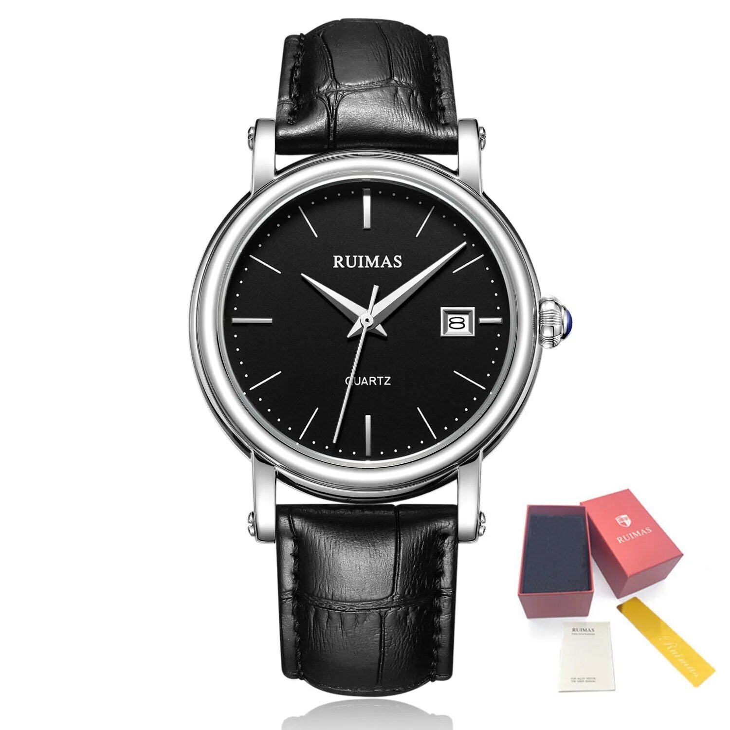 RUIMAS Fashion Mens Quartz Watches Sapphire Sport Wristwatch Waterproof Large Dial Business Casual Watch Clock Montre Homme-12