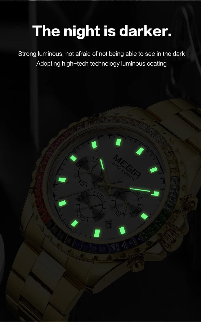 MEGIR Men Watches Brand Luxury Military Wristwatch Waterproof Steel Strap Quartz Chronograph Date Clock Male Relogio Masculino-4