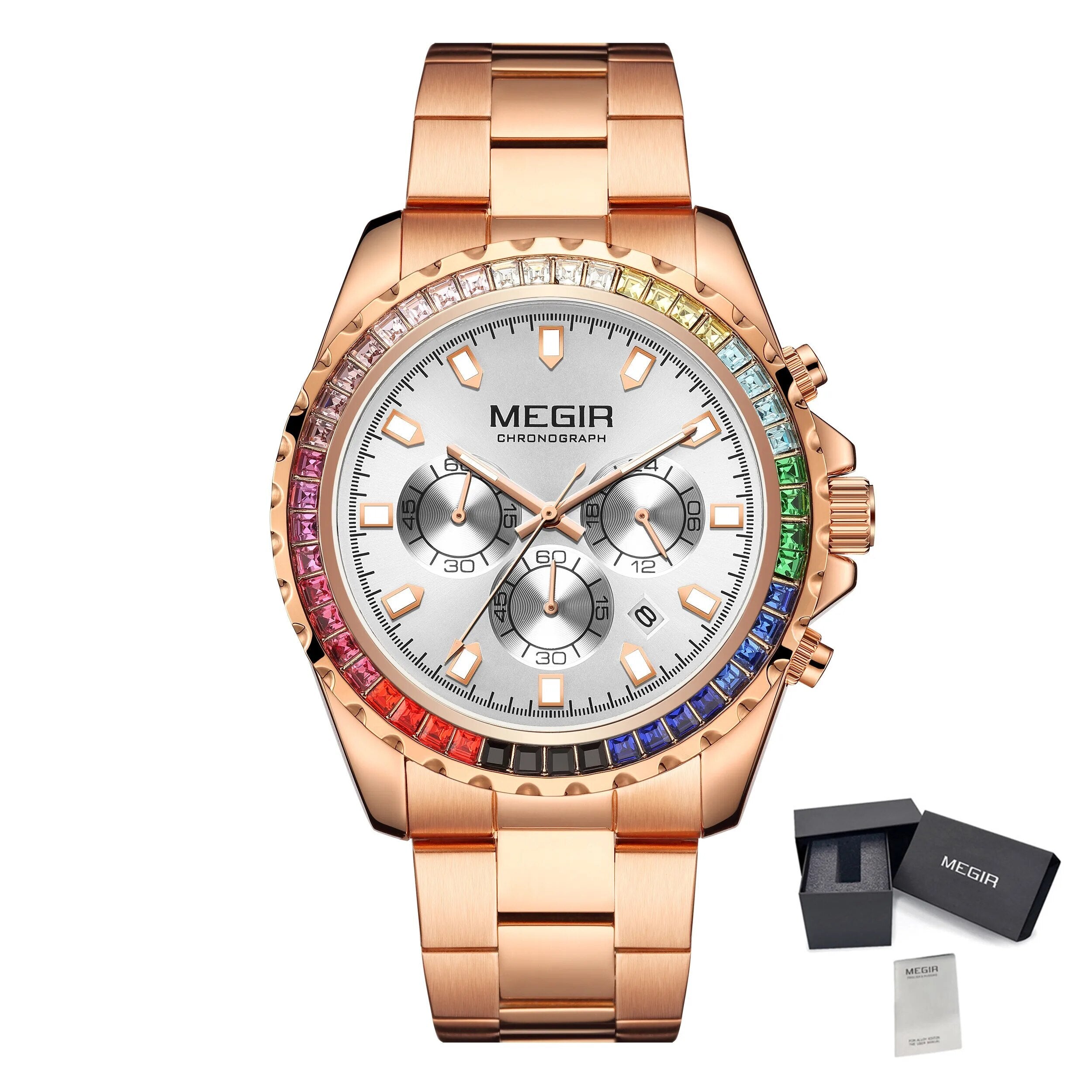MEGIR Men Watches Brand Luxury Military Wristwatch Waterproof Steel Strap Quartz Chronograph Date Clock Male Relogio Masculino-13