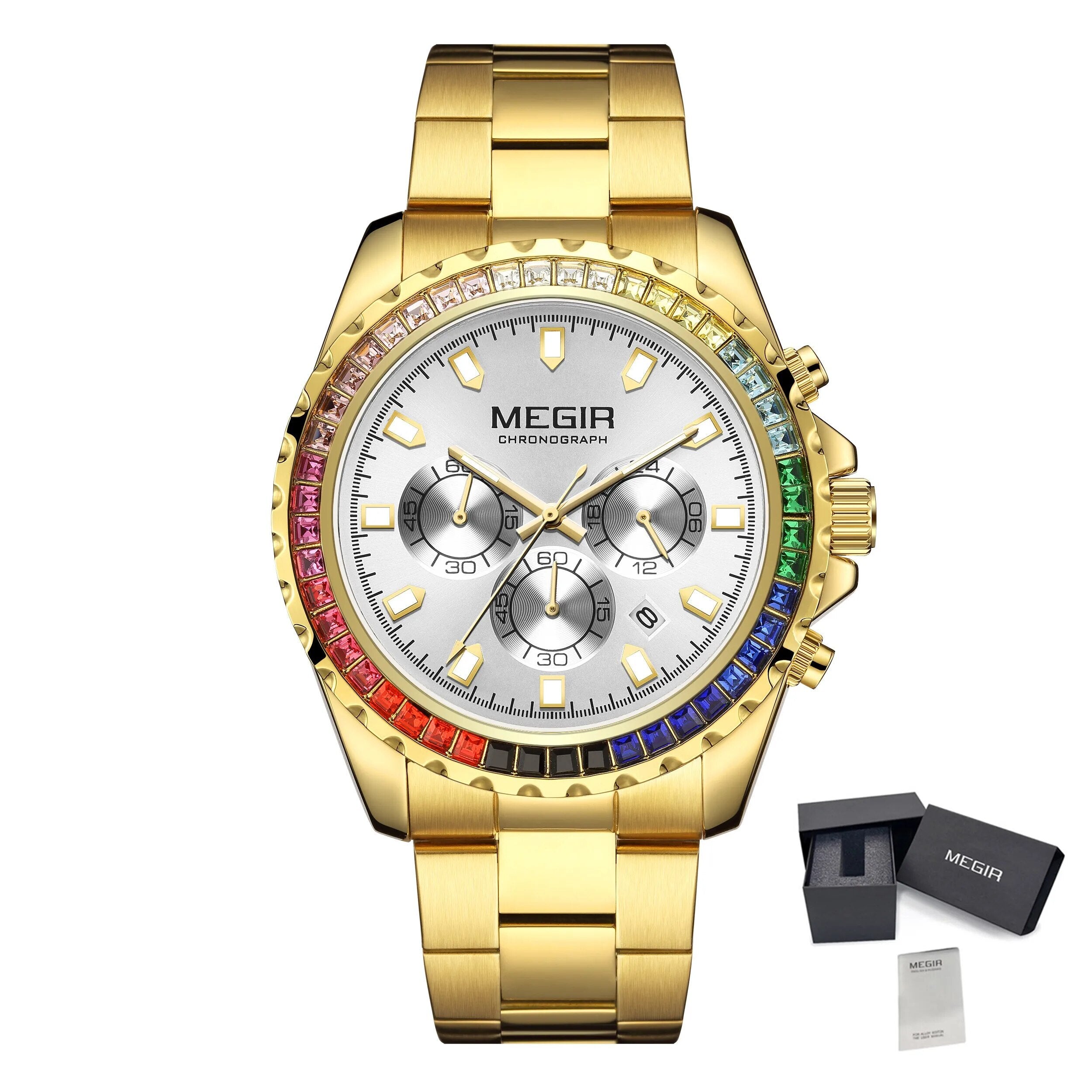 MEGIR Men Watches Brand Luxury Military Wristwatch Waterproof Steel Strap Quartz Chronograph Date Clock Male Relogio Masculino-14