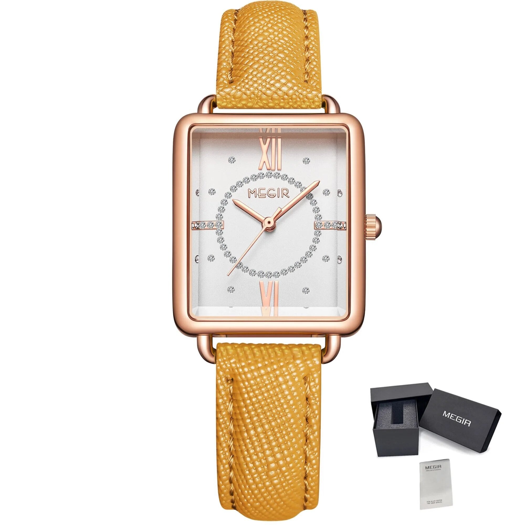 MEGIR Women Watch Luxury Fashion Leather Strap Ladies Quartz Wristwatch Casual Sport Wrist Watches Dress Clock Relogio Feminino-19