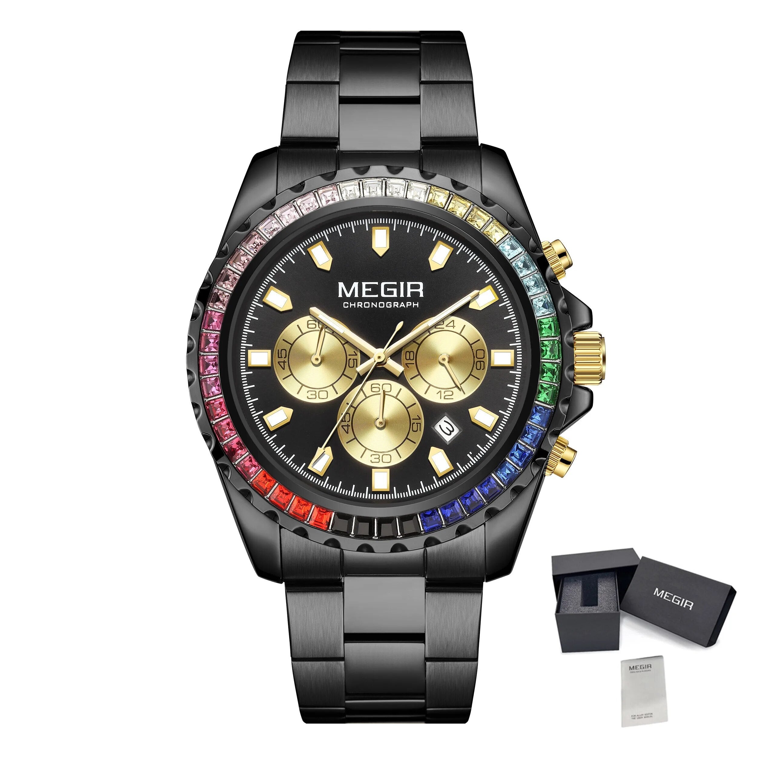 MEGIR Men Watches Brand Luxury Military Wristwatch Waterproof Steel Strap Quartz Chronograph Date Clock Male Relogio Masculino-16