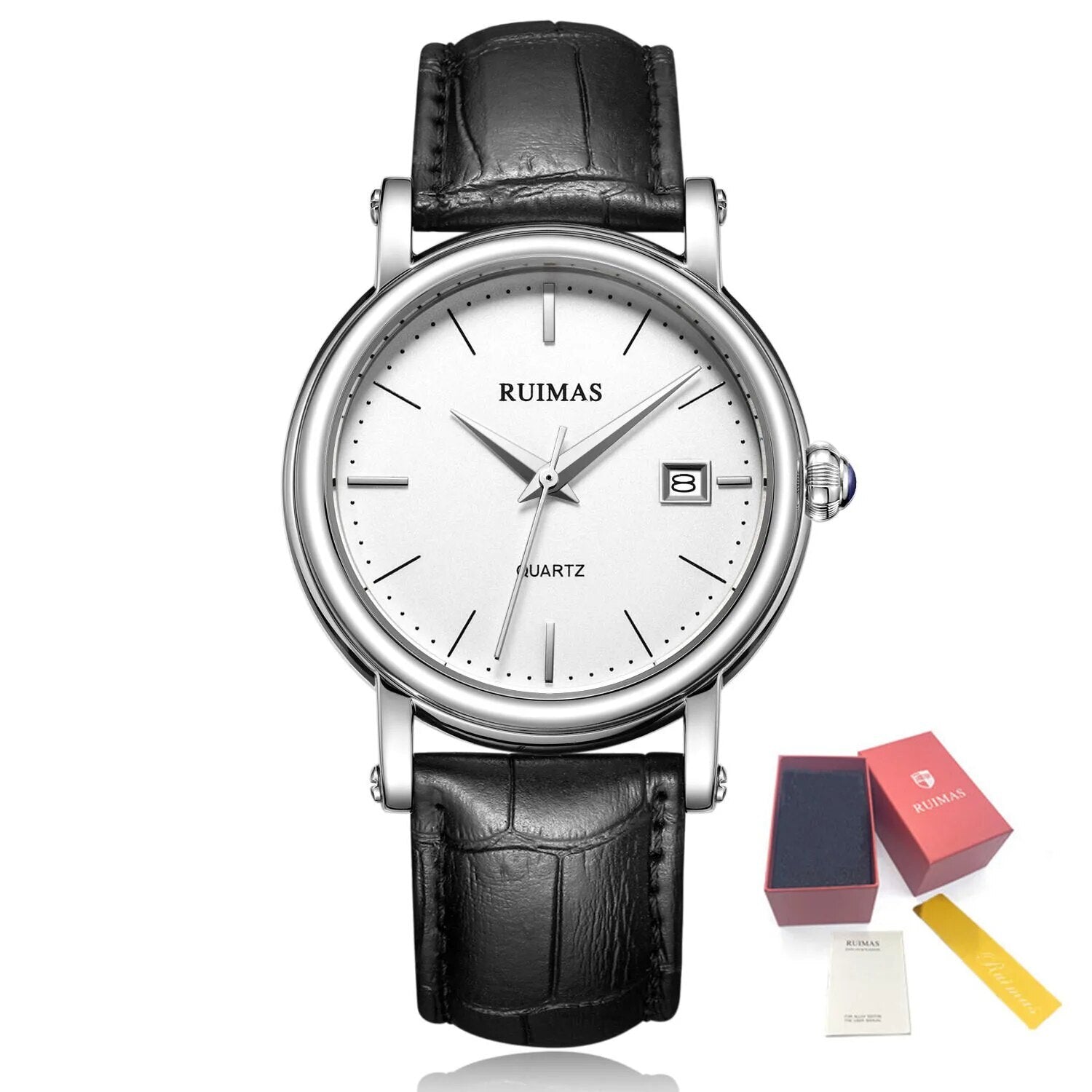 RUIMAS Fashion Mens Quartz Watches Sapphire Sport Wristwatch Waterproof Large Dial Business Casual Watch Clock Montre Homme-11