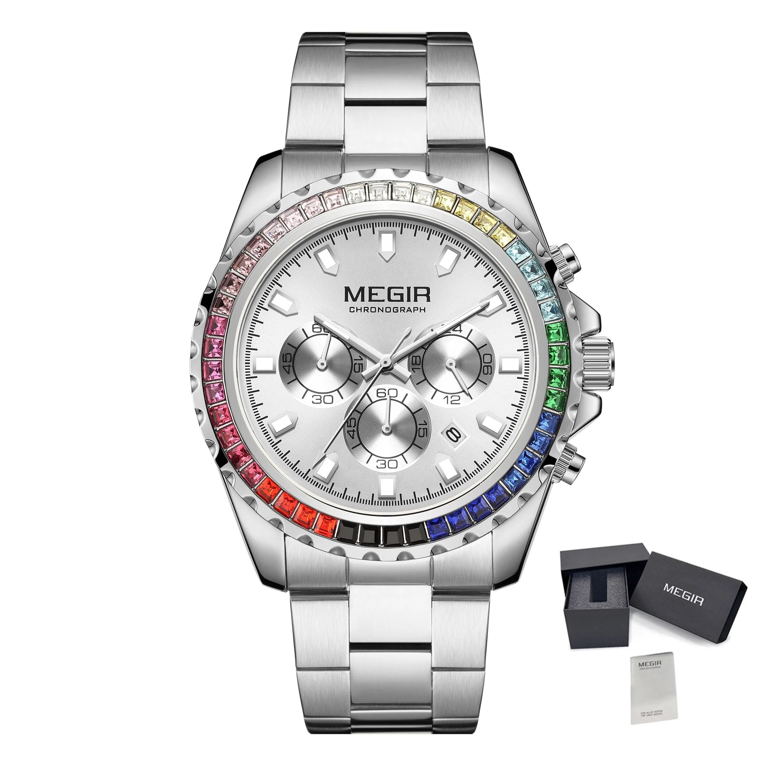 MEGIR Men Watches Brand Luxury Military Wristwatch Waterproof Steel Strap Quartz Chronograph Date Clock Male Relogio Masculino-15