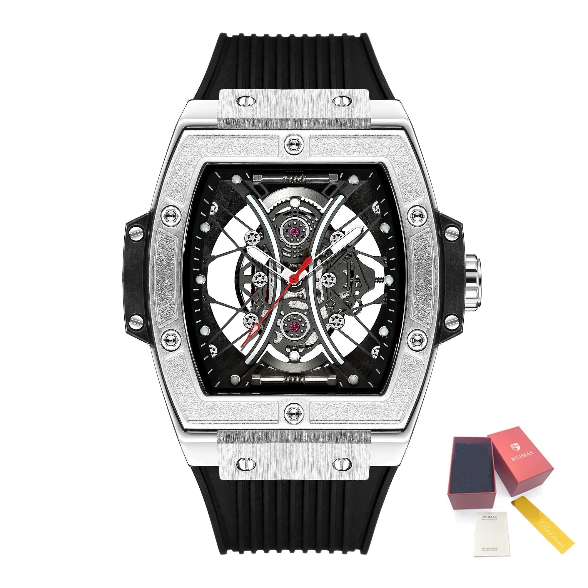 RUIMAS Reloj Hombre Fashion Brand Men Silicone Strap Watches Quartz Casual Wrist Watches Clock Waterproof Sport Montre Homme 334-14