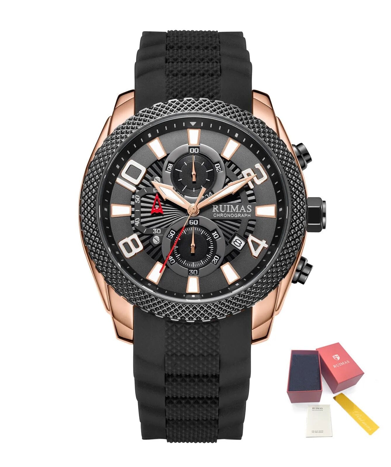 RUIMAS Fashion Watches for Men Luxury Large Dial Quartz Sports Chronograph Clock Luminous Date Casual WristWatch Reloj Hombre-14