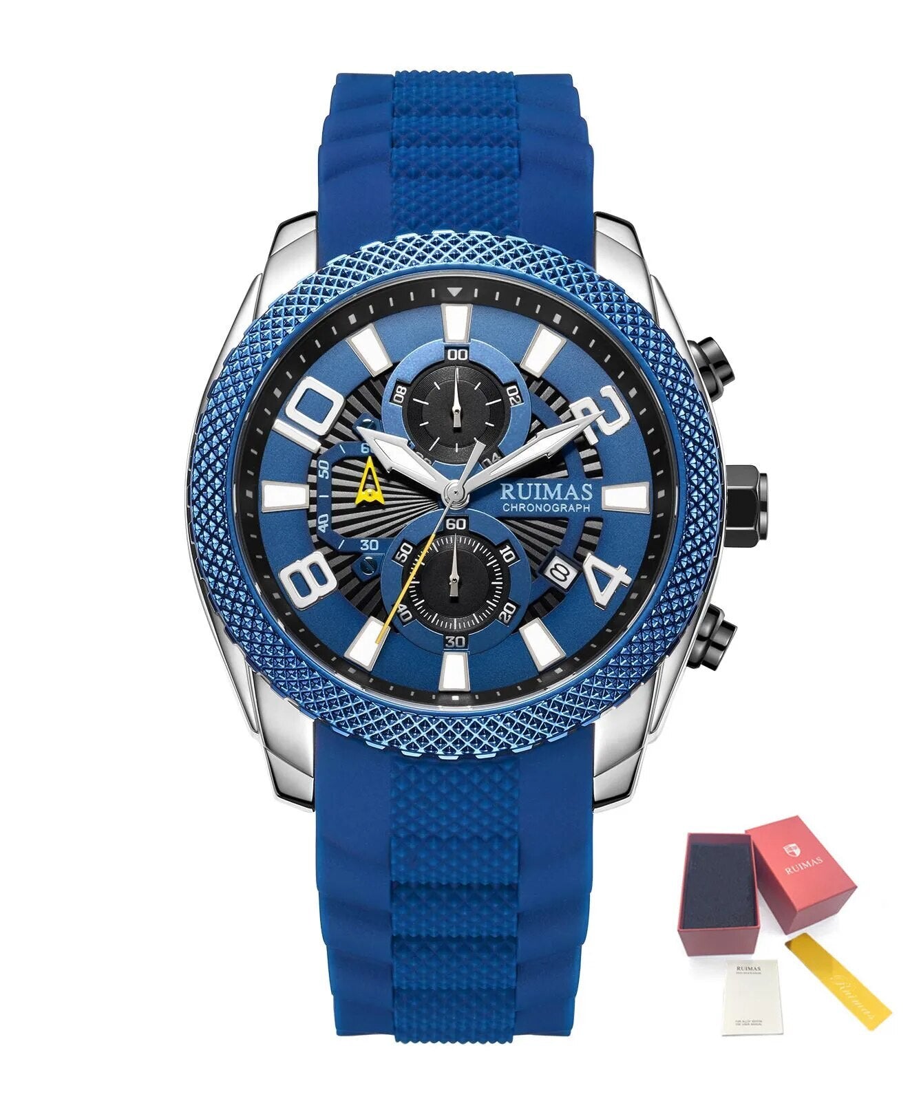 RUIMAS Fashion Watches for Men Luxury Large Dial Quartz Sports Chronograph Clock Luminous Date Casual WristWatch Reloj Hombre-15