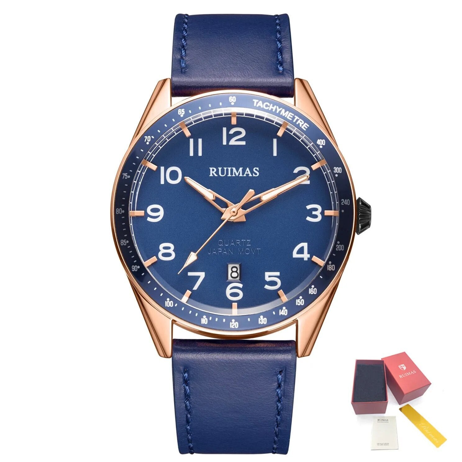 RUIMAS Men Quartz Watches Luxury Leather Sports Quartz Wristwatches Waterproof Luminous Casual Clock Auto Date Relogio Masculino-19