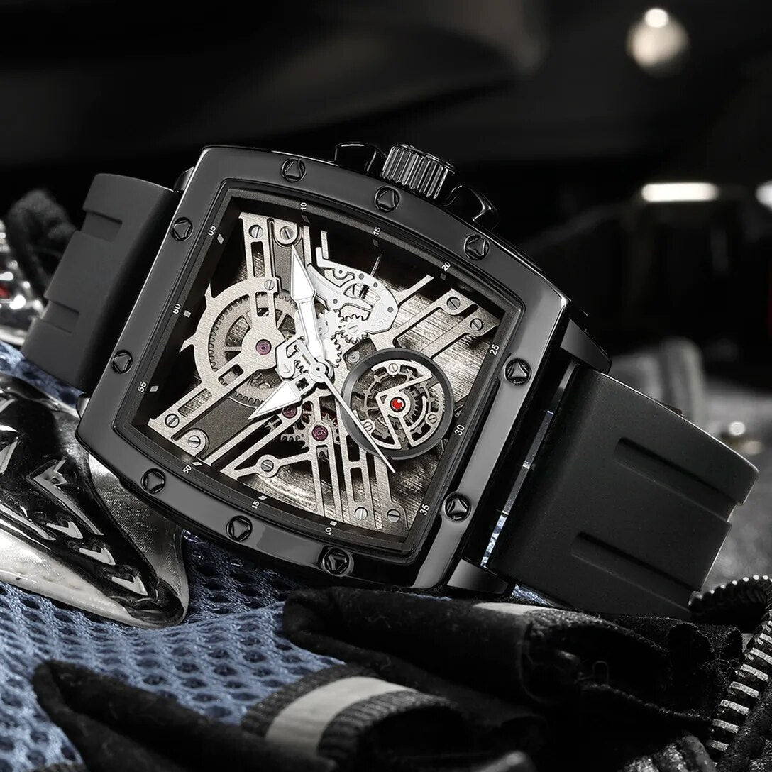 RUIMAS Luxury Fashion Men Sports Quartz Wrist Watches Waterproof Luminous Large Dial Casual Wristwatch Silicone Montre Homme-3