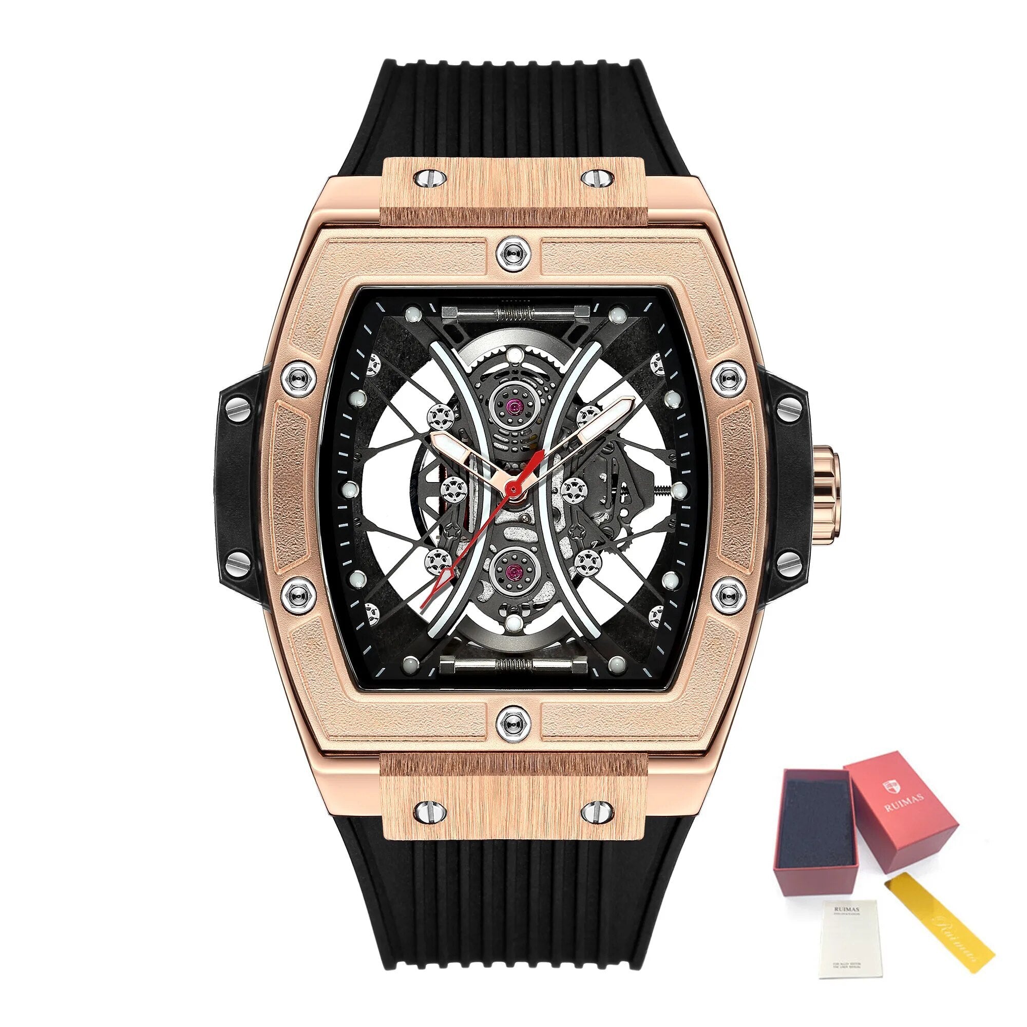 RUIMAS Reloj Hombre Fashion Brand Men Silicone Strap Watches Quartz Casual Wrist Watches Clock Waterproof Sport Montre Homme 334-13