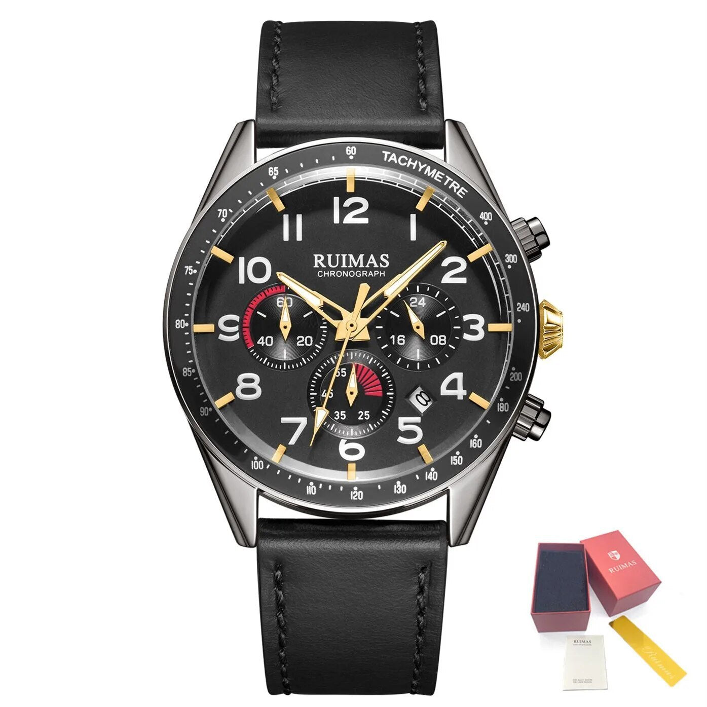 RUIMAS Luxury Brand Chronograph Watches for Men Fashion Leather Sports Military Wristwatch Luminous Clock Auto Date Reloj Hombre-20