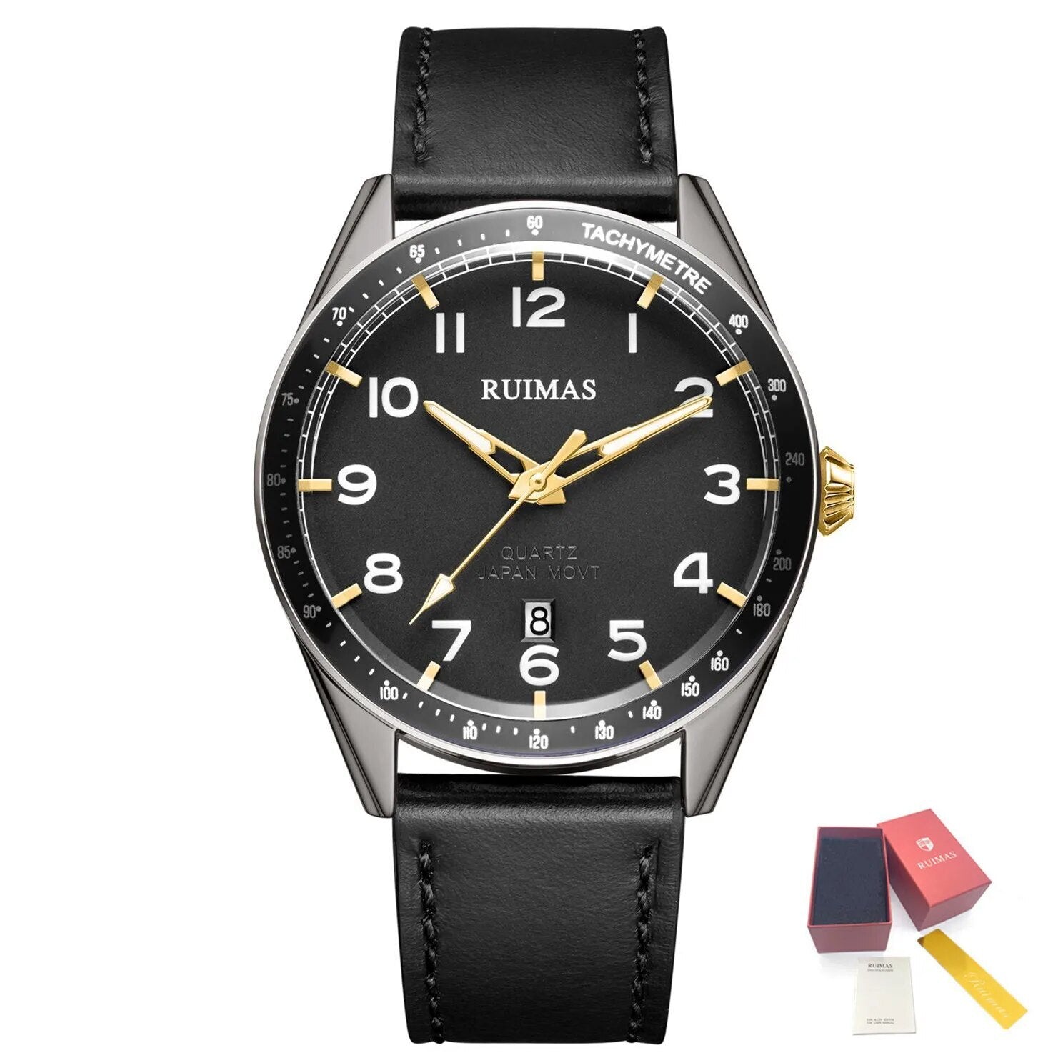 RUIMAS Men Quartz Watches Luxury Leather Sports Quartz Wristwatches Waterproof Luminous Casual Clock Auto Date Relogio Masculino-20