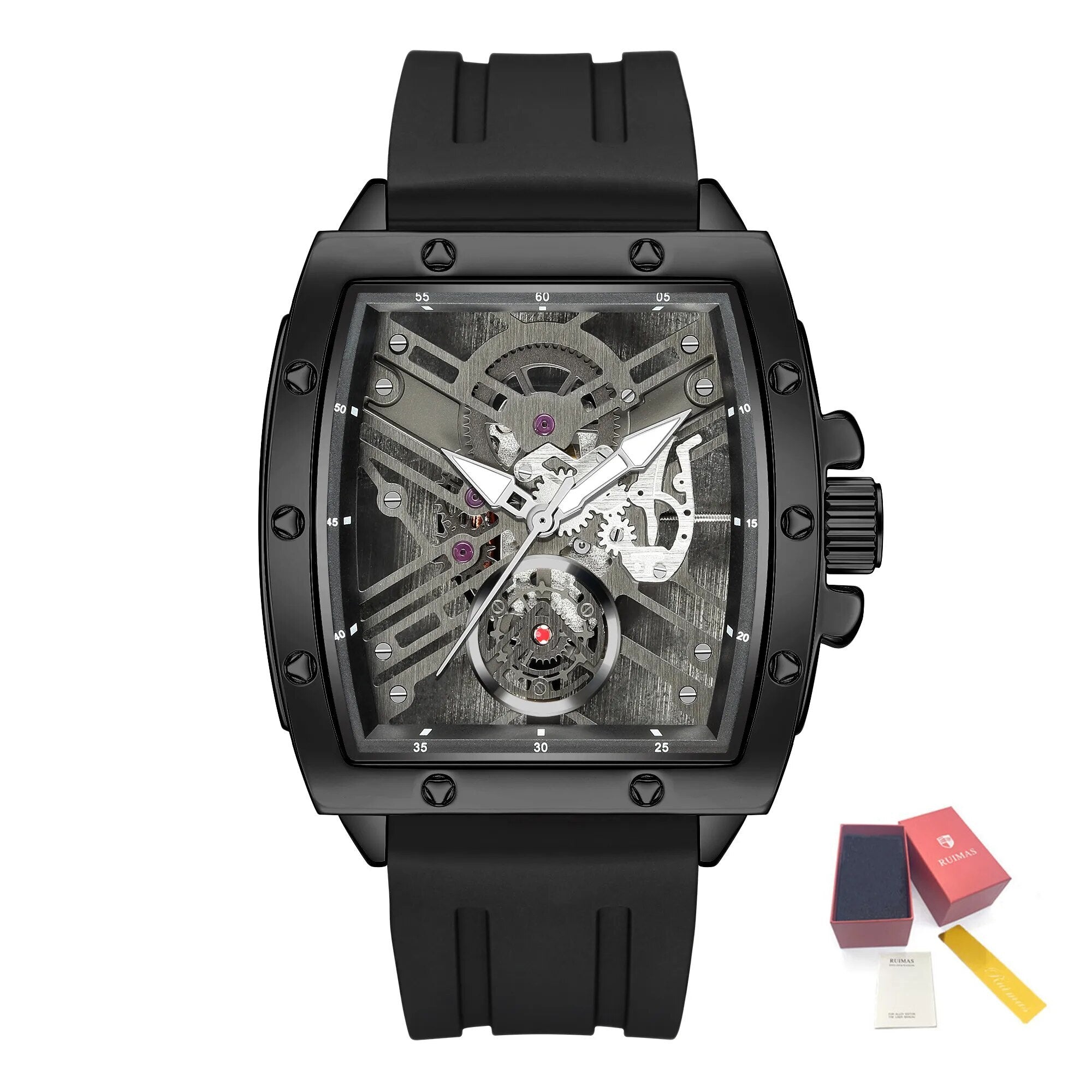 RUIMAS Luxury Fashion Men Sports Quartz Wrist Watches Waterproof Luminous Large Dial Casual Wristwatch Silicone Montre Homme-15