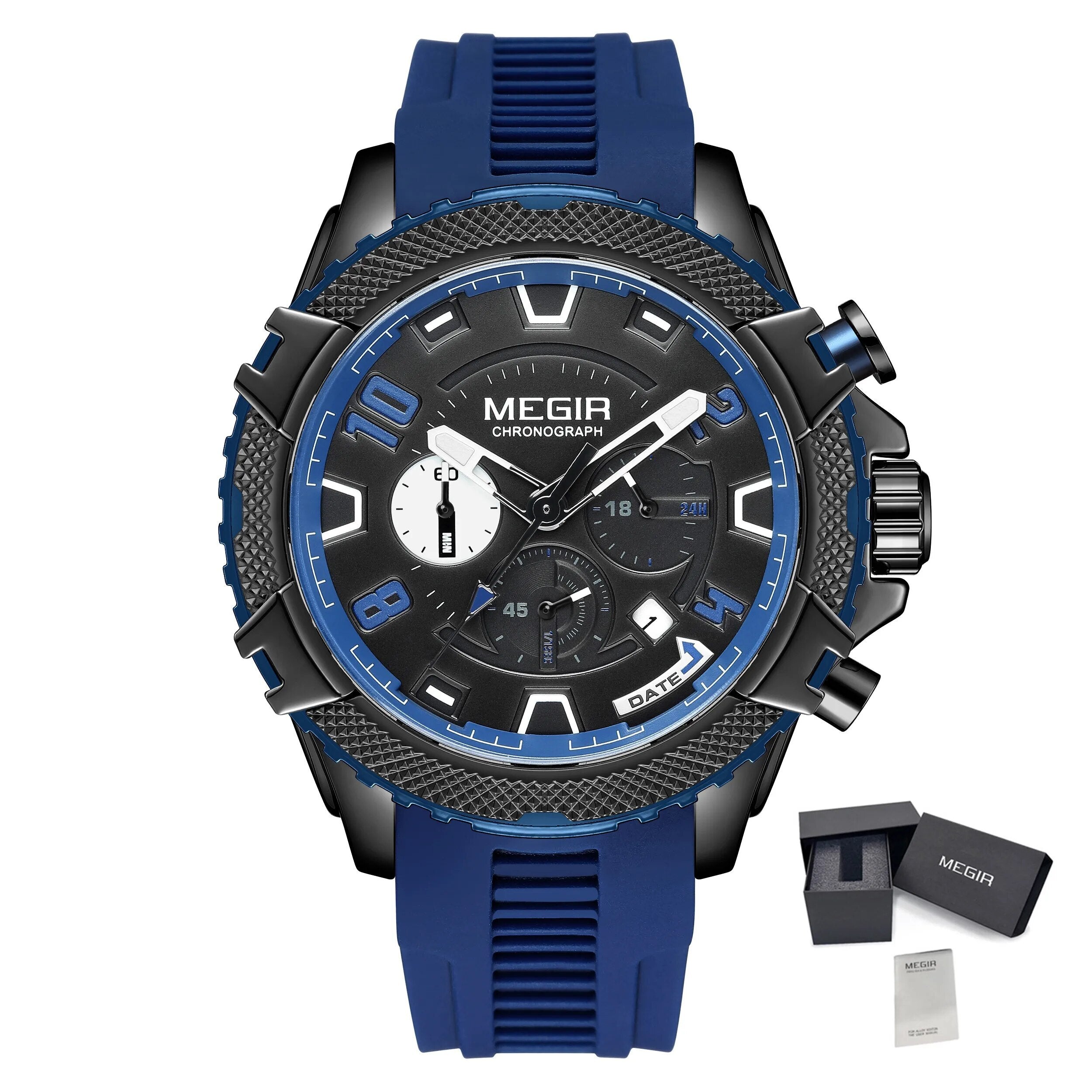 MEGIR Luxury Men's Watches Fashion Sport Quartz Watch Waterproof Date Chronograph Military Wristwatches Clock Reloj Hombre 2200-17