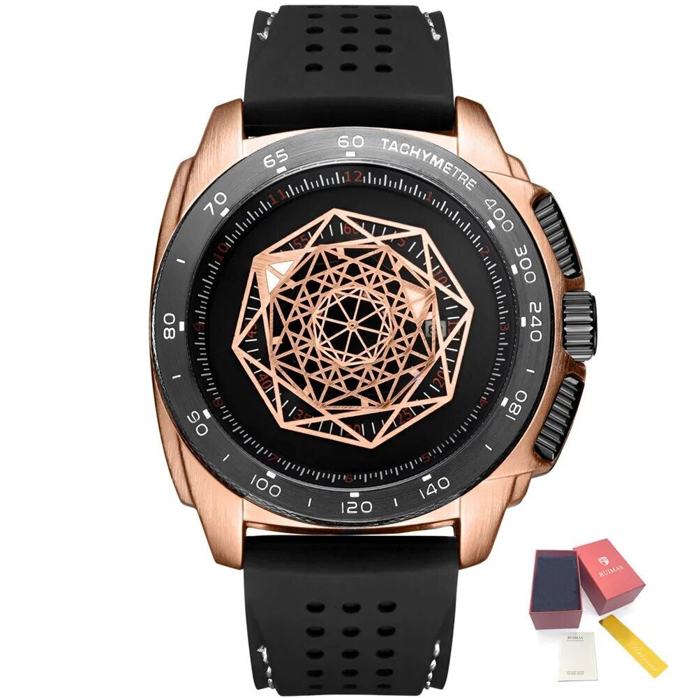 RUIMAS Men Silicone Band Quartz Casual Wrist Watches Large Dial Sport Military Watch Clock Luminous Waterproof Relogio Masculino-14