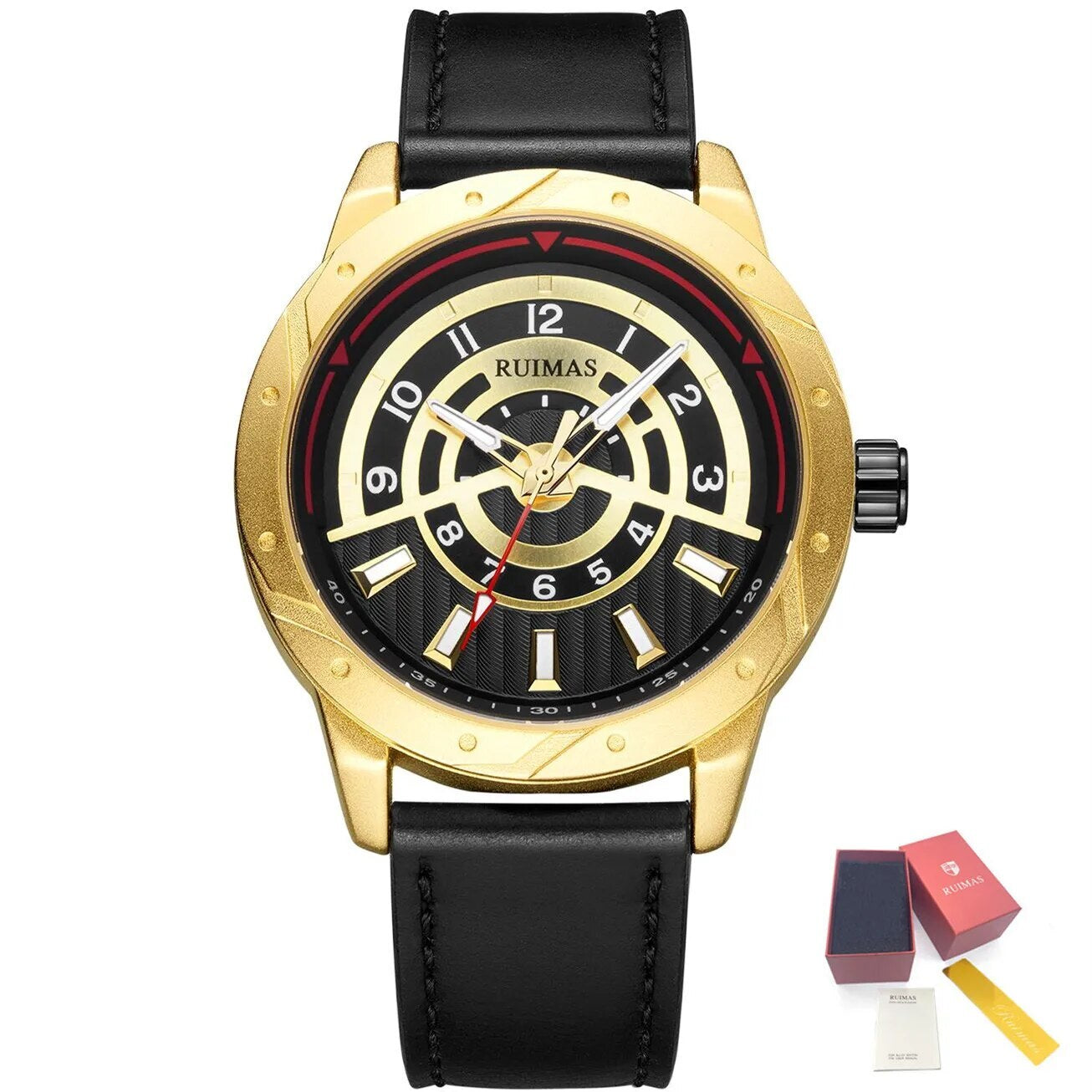 RUIMAS Men Wristwatch Luxury Leather Sports Military Wrist Watches Waterproof Large Dial Casual Quartz Clock Relogio Masculino-17