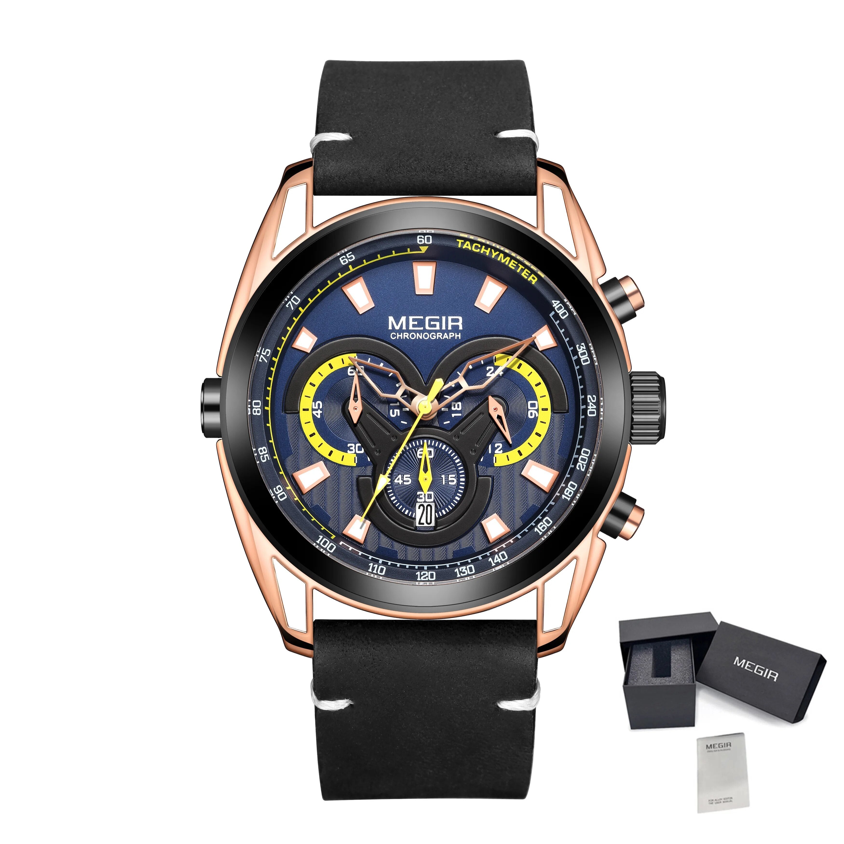 MEGIR Top Brand Luxury Men's Wrist Watch Man Luminous Waterproof Sport Men Quartz Wristwatches Relogio Masculino Dropshipping-13