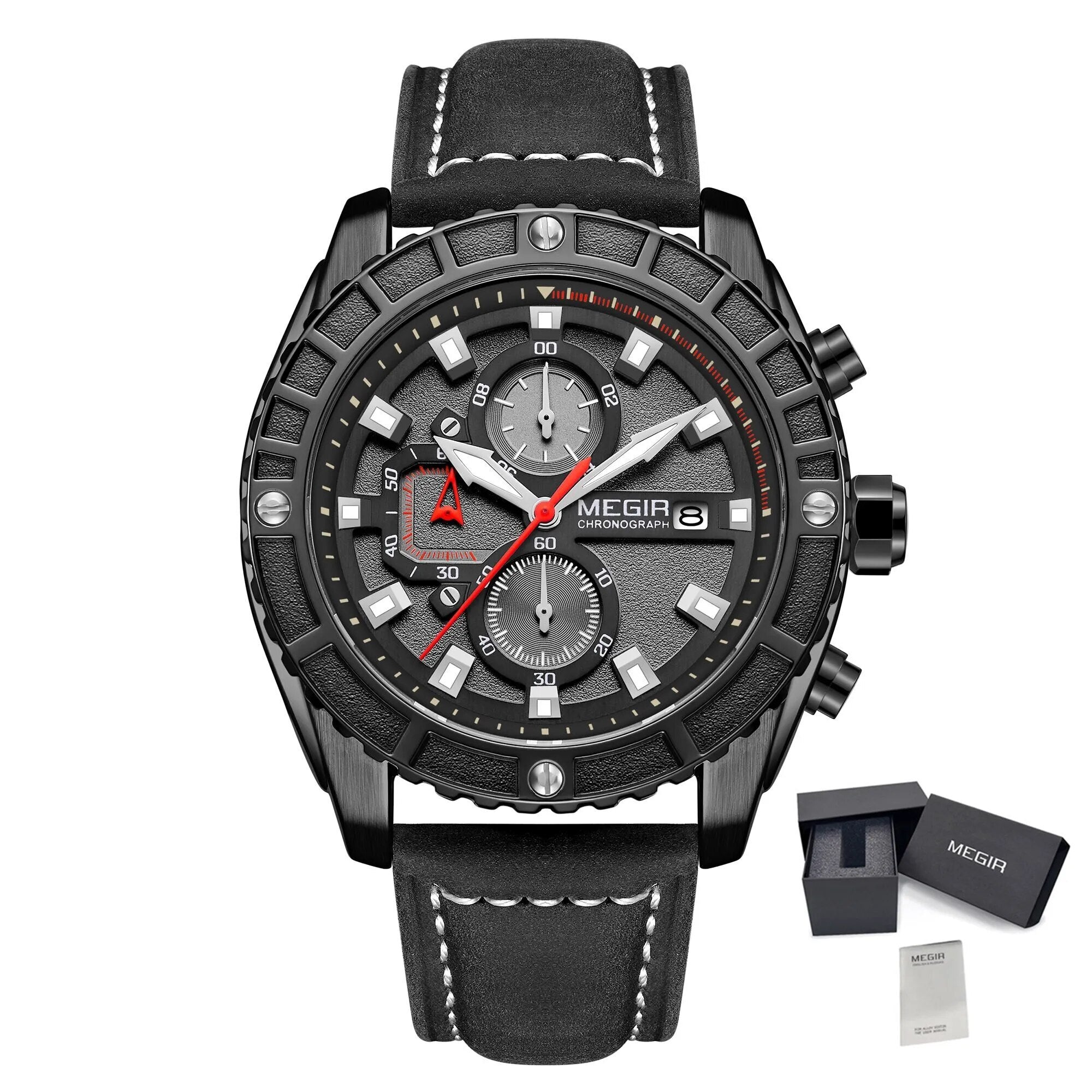 MEGIR Watches Luxury Sport Military Watch for Mens Fashion Casual Quartz Wristwatch Luminous Clock Man Chronograph Reloj Hombre-18