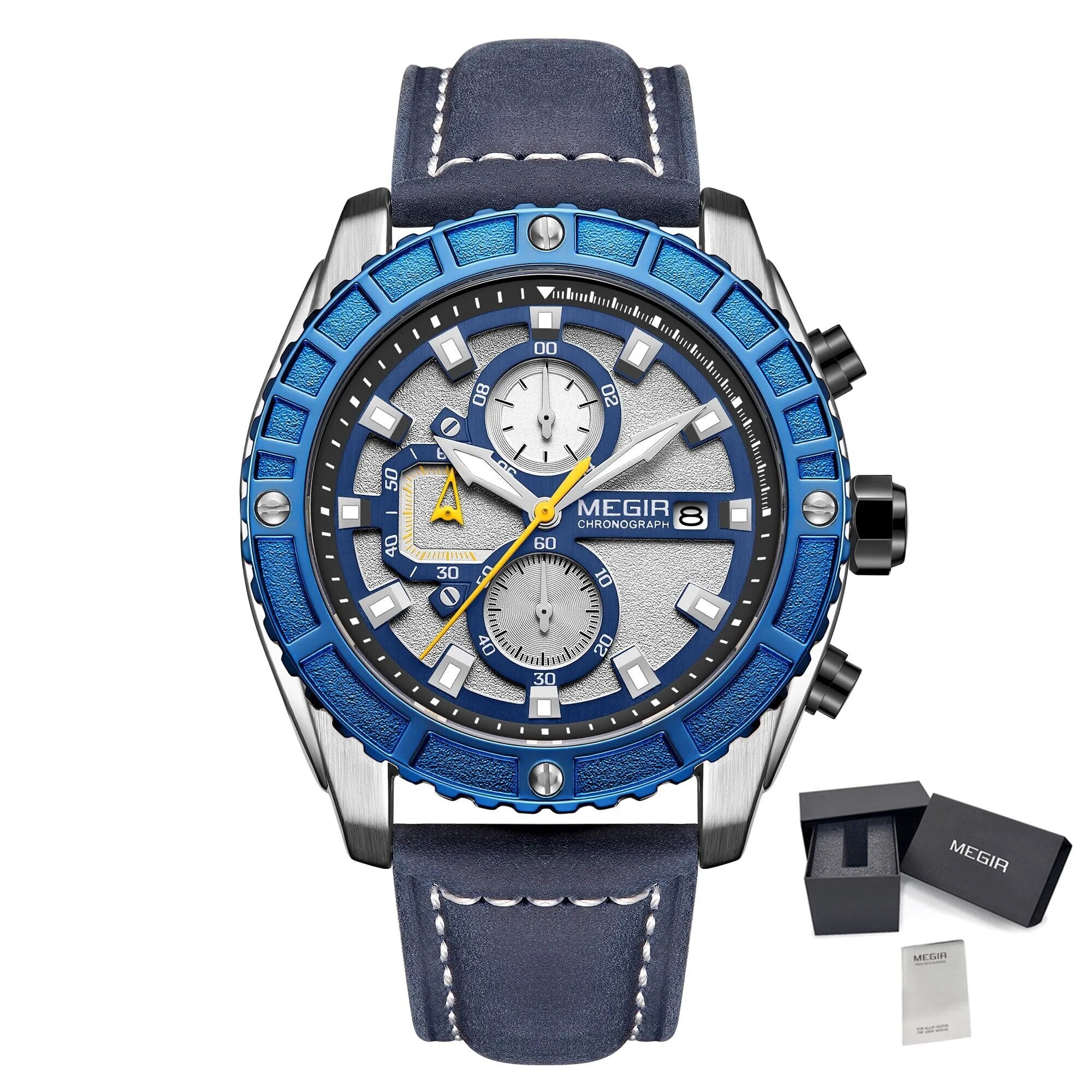 MEGIR Watches Luxury Sport Military Watch for Mens Fashion Casual Quartz Wristwatch Luminous Clock Man Chronograph Reloj Hombre-17