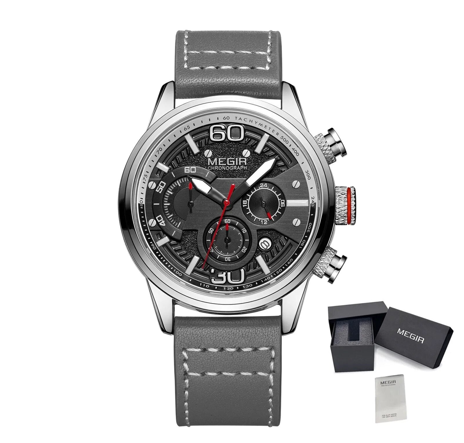 MEGIR Fashion Mens Watches Top Brand Luxury Sports Chronograph Quartz Wrist Watch Men Business Wristwatch Relogio Masculino 2110-15