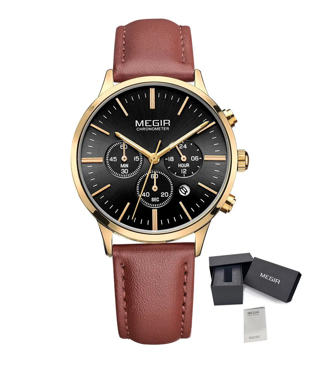 MEGIR Women Casual Watches Leather Strap Ladies Wristwatches Top Brand Luxury Fashion Female Dress Clock Relogio Feminino 2011L-10