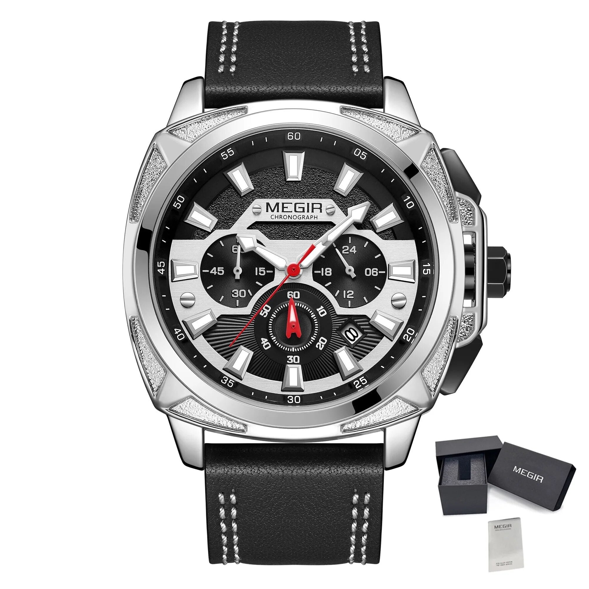 MEGIR Relogio Masculino Watches Men Fashion Leather Band Sports Military Watches Luxury Quartz Business Wristwatch Reloj Hombre-14