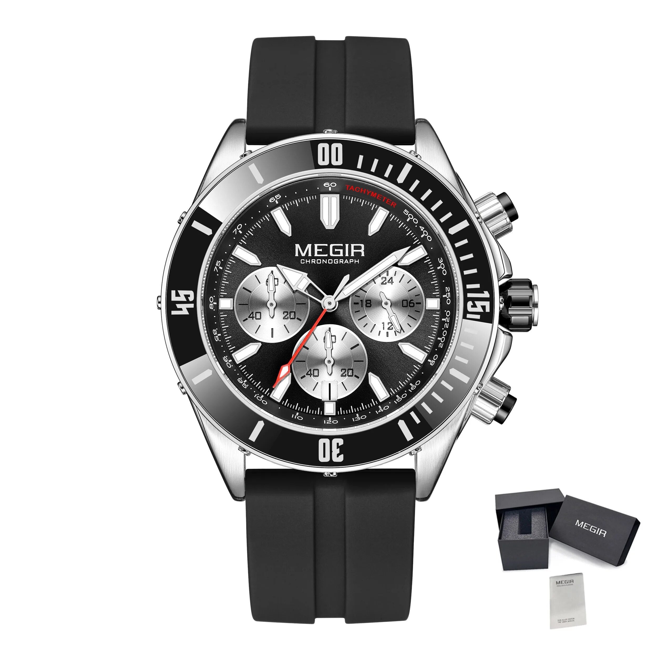 MEGIR Watch with Chronograph Men Fashion Quartz Military Waterproof Calendar Business Casual Wrist Watches Clock Montre Homme-13