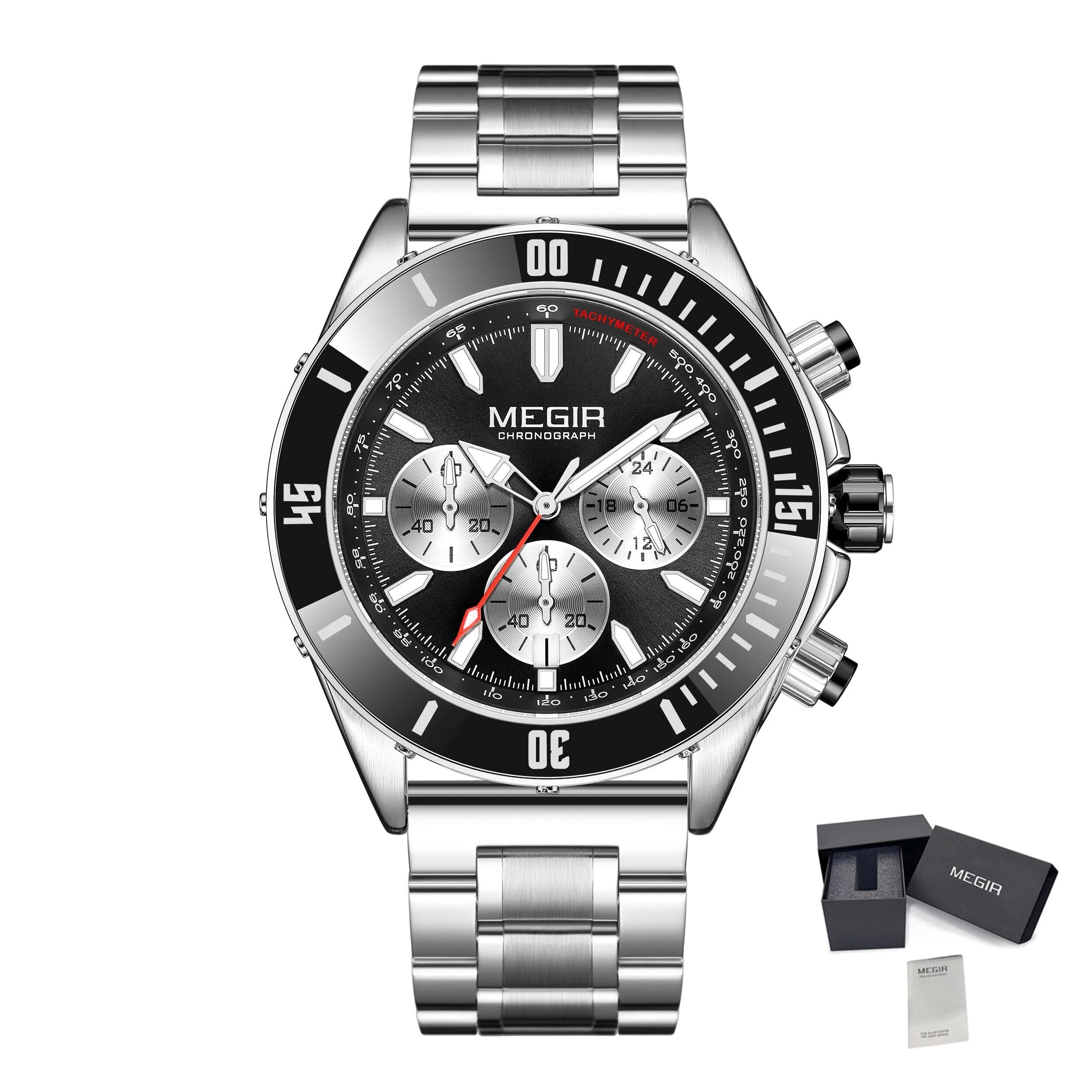 MEGIR Watch with Chronograph Men Fashion Quartz Military Waterproof Calendar Business Casual Wrist Watches Clock Montre Homme-15