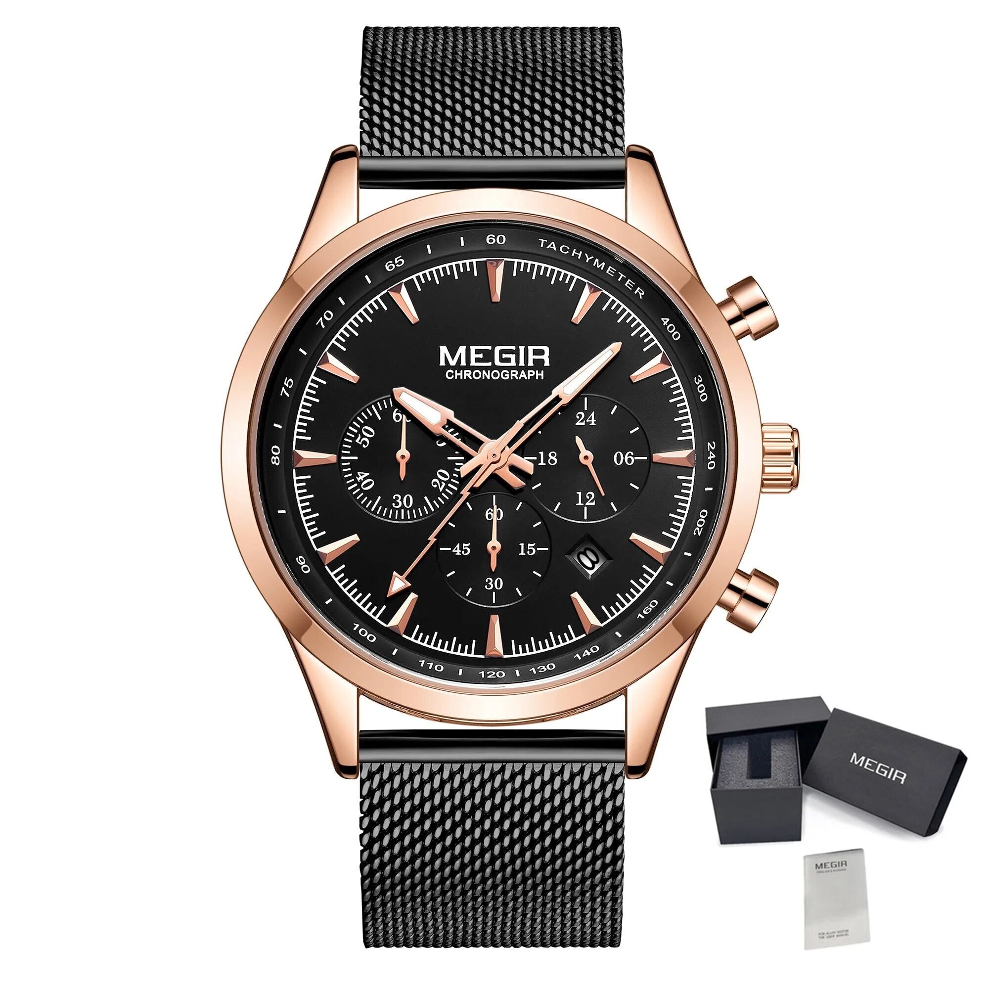 MEGIR Fashion Watch for Men Top Luxury Big Dial Business Quartz Watches Waterproof Steel Wrist Watch Clock Relogio Masculino-21