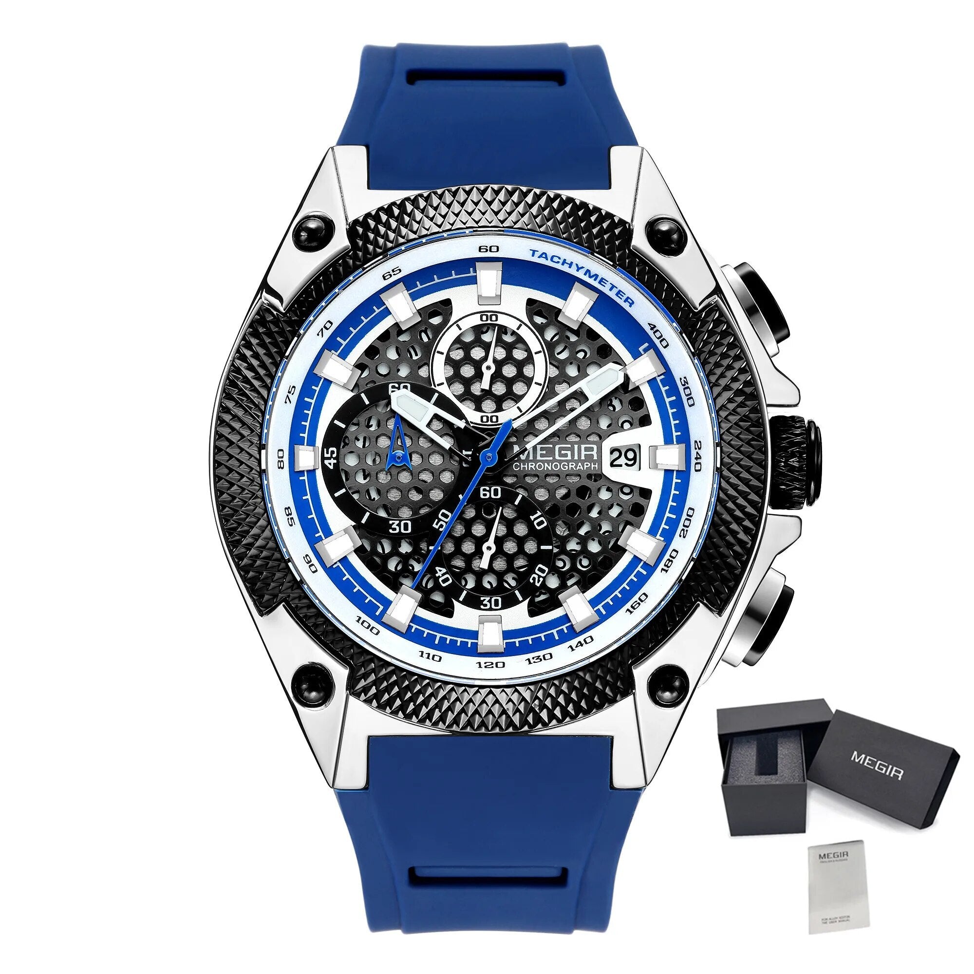 MEGIR Fashion Sports Military Watches for Mens Top Brand Luxury Military Wristwatch Silicone Waterproof Clock Relogio Masculino-13