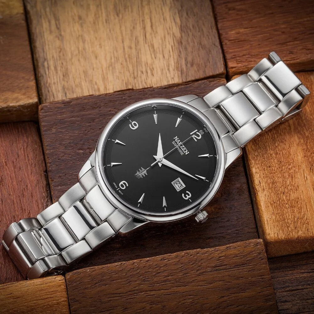 NAKZEN Male Casual Commerce Cool Watch Simple Wrist Watch Brand Luxury Men Quartz Watches Stainless Steel Waterproof Clock Gift-1