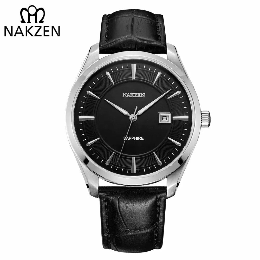 NAKZEN Mens wrist Watches Top Luxury Brand Quartz Watch Casual Leather Sports Wristwatch Homme Male Clock Relogio Masculino-6