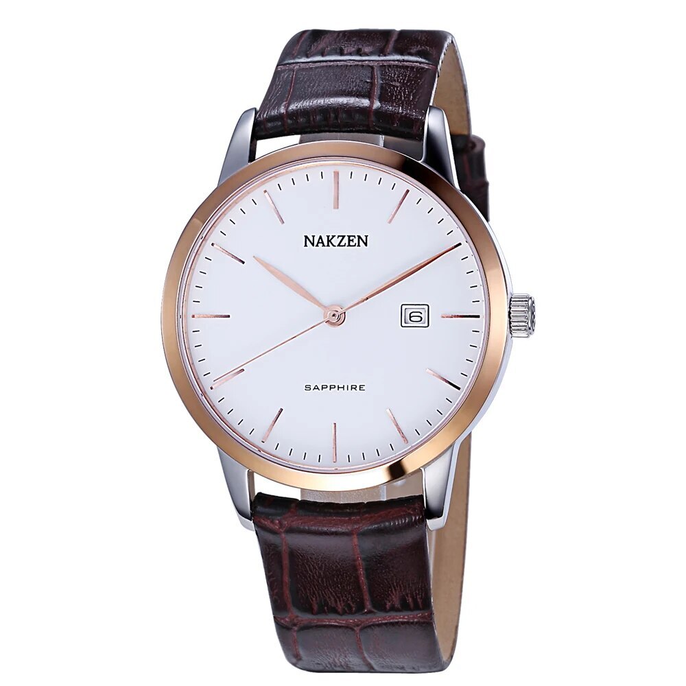 NAKZEN Top Brand Mens Quartz watch Waterproof Luminous Sapphire Crystal Mirror Classic Watches Male Electronic Wristwatch Clock-1