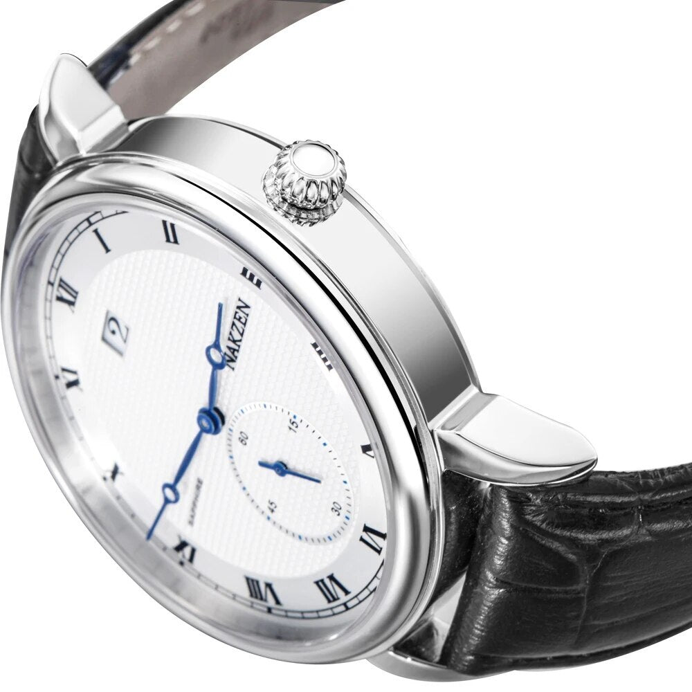 NAKZEN Classic Men Watch Top Brand Luxury Function Date Leather Sport Watches Male Business Quartz WristWatch Relogio Masculino-2