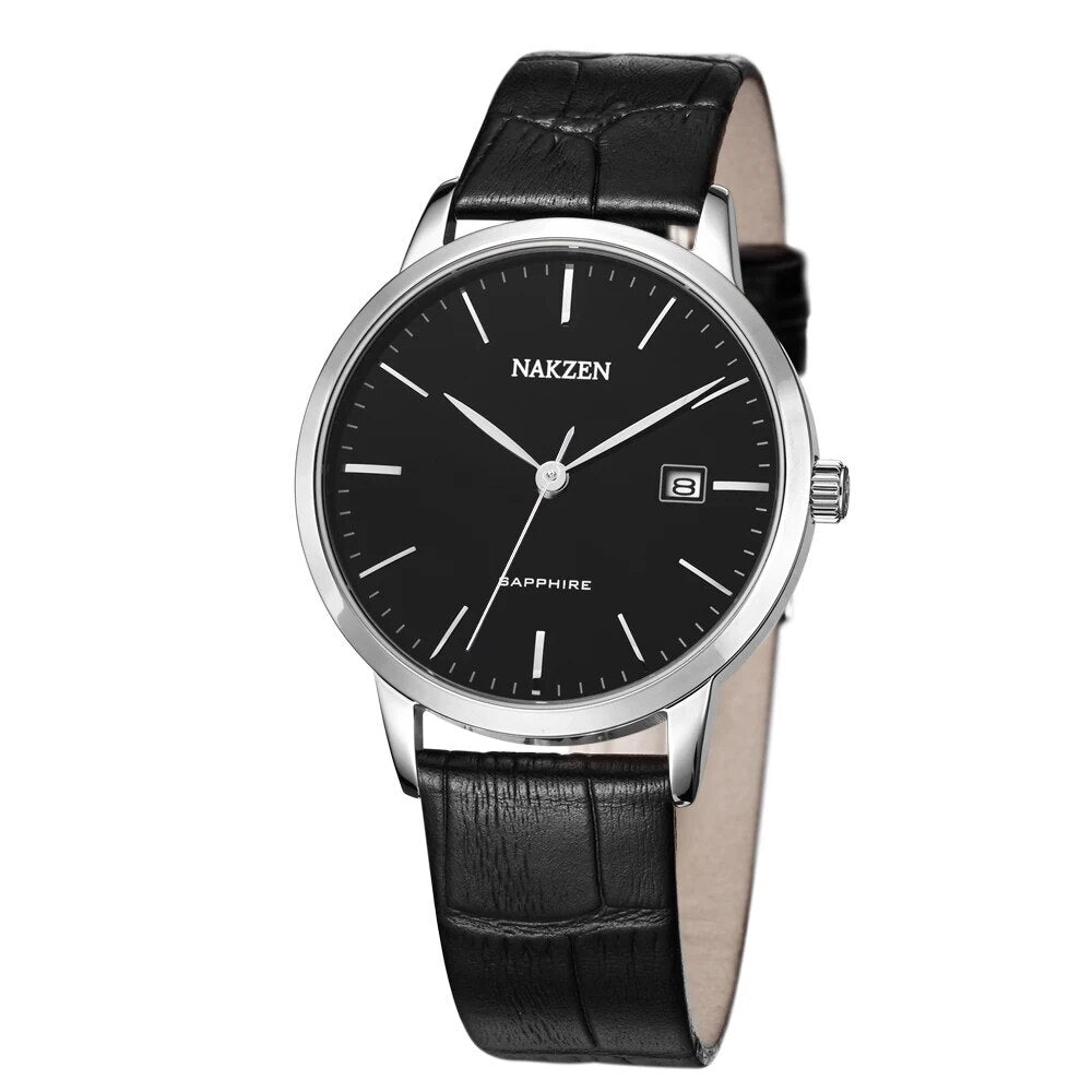 NAKZEN Top Brand Mens Quartz watch Waterproof Luminous Sapphire Crystal Mirror Classic Watches Male Electronic Wristwatch Clock-2