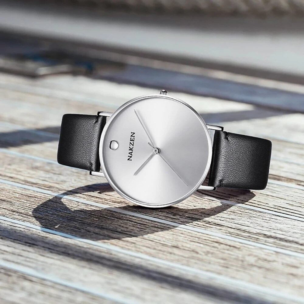 NAKZEN 2020 New Men's Watches Top Brand Luxury Quartz Watch Men Leather Waterproof Cool Watch Man Clocks Relogio Masculino-2