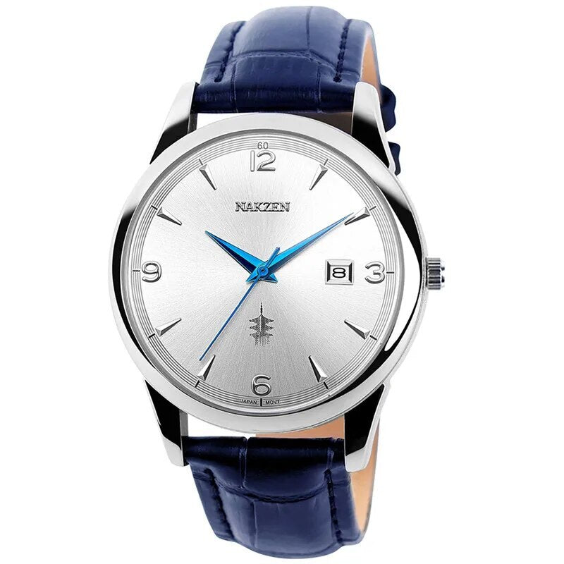 NAKZEN New Fashion Mens Watches Stainless Steel Top Brand Date Clock Waterproof Luxury Sports Quartz Watch Men Relogio Masculino-6