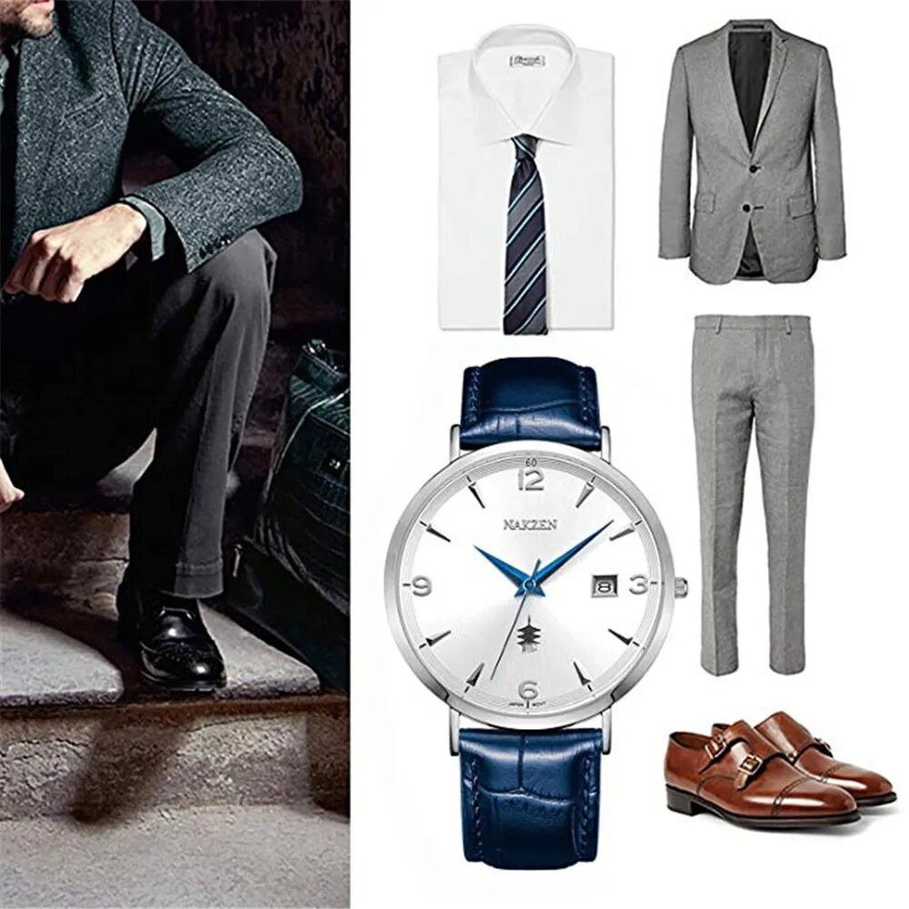 NAKZEN Classic Men Wrist Watch Brand Luxury Quartz Watch Male Casual Sport Cool Watches Gift Relogio Masculino Drop Shipping-5