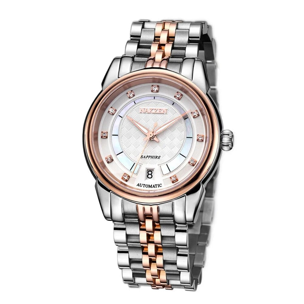 NAKZEN Men Japan Automatic NH35 Movement Mechanical Watch Mens Luminous Waterproof Diamond Classic Wrist Watches Reloj Hombre-7