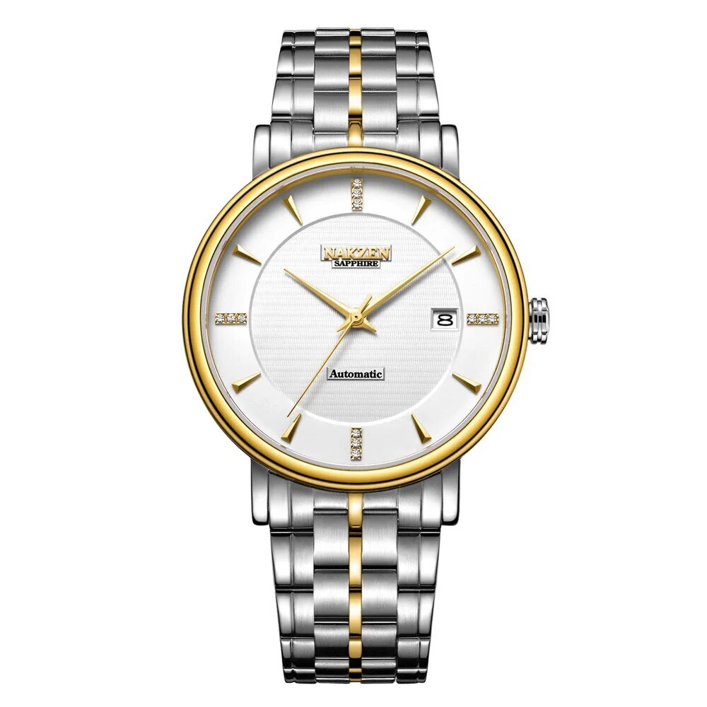 NAKZEN Men Business Wristwatch Brand Luxury Diamond Automatic Mechanical Watches Relogio Masculino Japanese movement Miyota 9015-8
