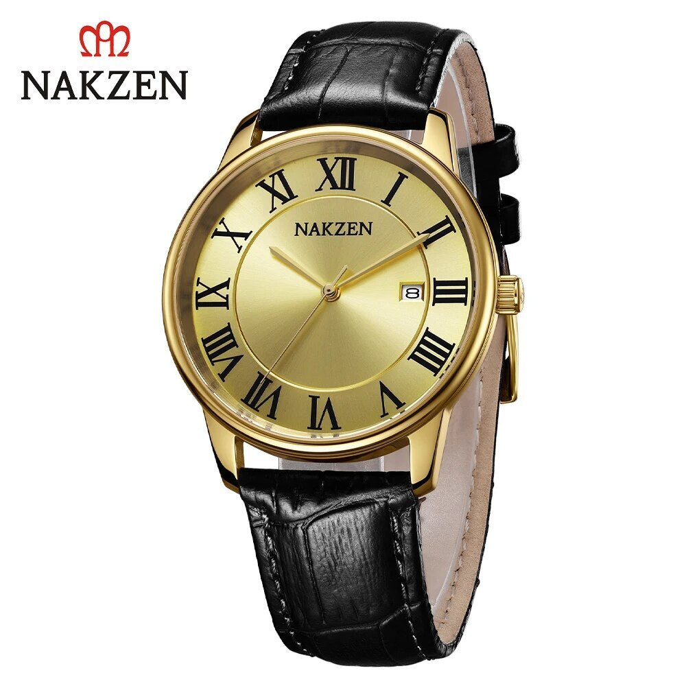 New NAKZEN Top Brand Luxury Fashion Mens Watches  Big Dia Stainless Steel Quartz Watch Men Sport Male Clock Relogio Masculino-10