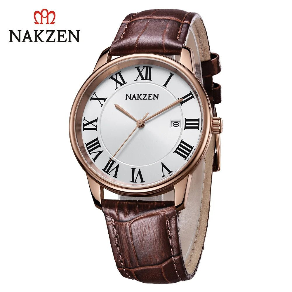 New NAKZEN Top Brand Luxury Fashion Mens Watches  Big Dia Stainless Steel Quartz Watch Men Sport Male Clock Relogio Masculino-11