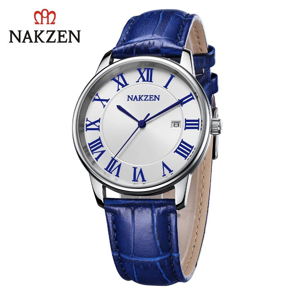 New NAKZEN Top Brand Luxury Fashion Mens Watches  Big Dia Stainless Steel Quartz Watch Men Sport Male Clock Relogio Masculino-8
