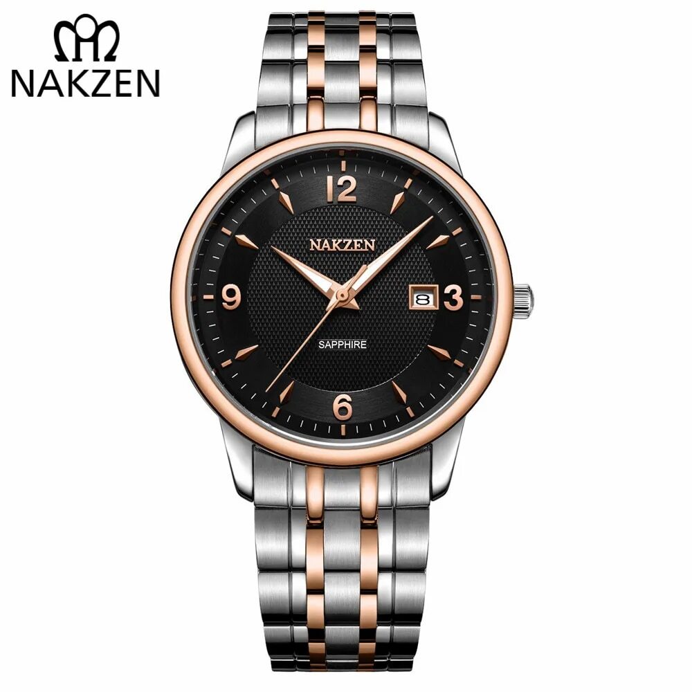 NAKZEN Men Watches Top Brand Luxury Clock Male Stainless Steel Casual Quartz Watch Mens Sports Wristwatch relogio masculino-0