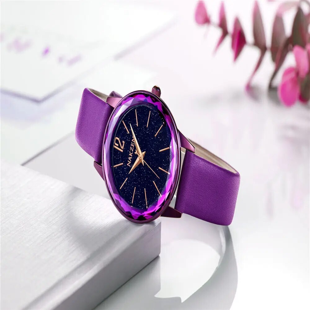 NAKZEN Dress Women Quartz Watches Minimalism Starry sky Magnet Buckle Fashion Wristwatch Waterproof Roman Numeral reloj mujer-4