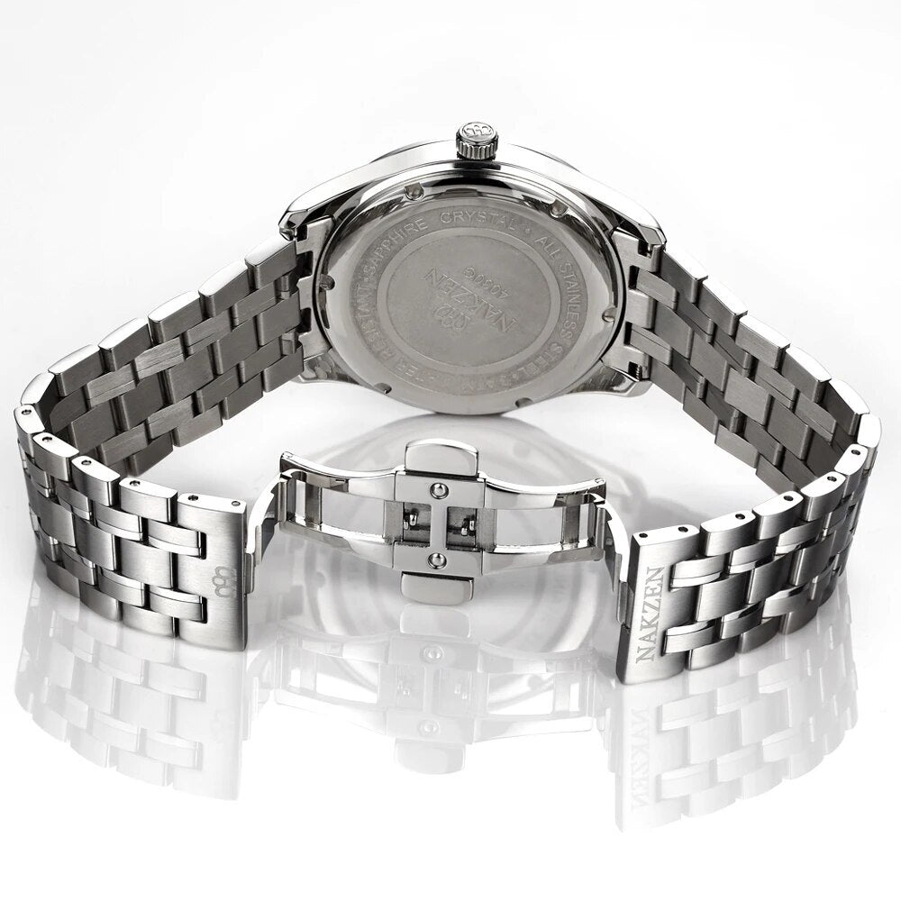 NAKZEN Top Brand Men Watch Hour Calendar Display Quartz Watches Genuine Waterproof Wristwatch Male clock Gift Relogio Masculinoc-3