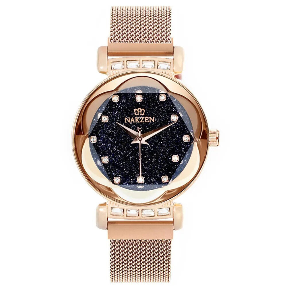 NAKZEN Women Diamond Elegant Starry Sky Watches Ladies Creative Roman Fashion Waterproof Quartz Watch Clock relogio feminino-7